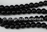 CRO21 15.5 inches 6mm round black agate gemstone beads wholesale