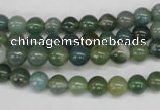 CRO22 15.5 inches 6mm round moss agate gemstone beads wholesale