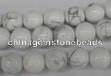 CRO227 15.5 inches 10mm round white howlite turquoise beads wholesale