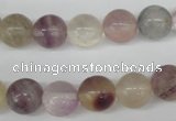 CRO235 15.5 inches 10mm round rainbow fluorite beads wholesale