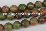 CRO242 15.5 inches 10mm round unakite gemstone beads wholesale