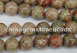 CRO243 15.5 inches 10mm round Chinese unakite beads wholesale