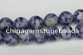 CRO246 15.5 inches 10mm round blue spot stone beads wholesale