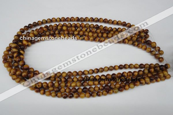 CRO26 15.5 inches 6mm round yellow tiger eye beads wholesale