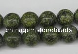 CRO286 15.5 inches 12mm round green lace gemstone beads wholesale