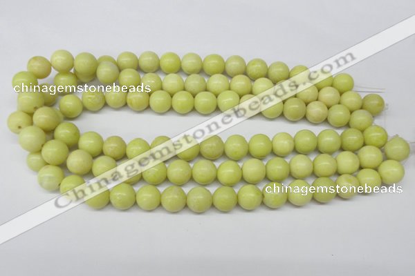 CRO290 15.5 inches 12mm round lemon jade beads wholesale