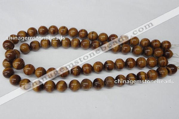 CRO299 15.5 inches 12mm round yellow tiger eye beads wholesale