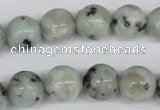 CRO314 15.5 inches 12mm round kiwi stone beads wholesale