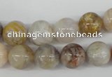 CRO316 15.5 inches 12mm round bamboo leaf agate beads wholesale