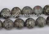 CRO325 15.5 inches 12mm round Chinese leopard skin jasper beads wholesale