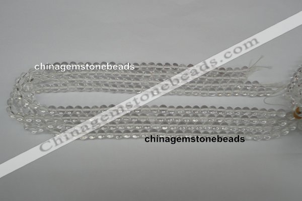 CRO35 15.5 inches 6mm round white crystal beads wholesale