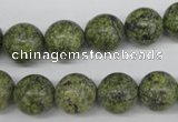 CRO352 15.5 inches 12mm round green lace gemstone beads wholesale