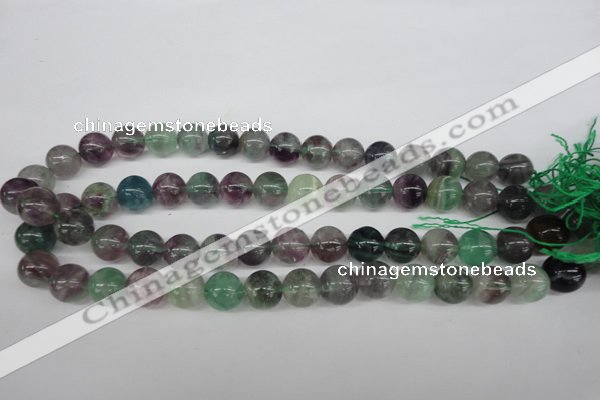 CRO354 15.5 inches 12mm round fluorite gemstone beads wholesale