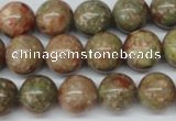 CRO380 15.5 inches 14mm round Chinese unakite beads wholesale