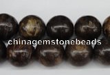 CRO387 15.5 inches 14mm round bronzite gemstone beads wholesale