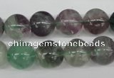 CRO389 15.5 inches 14mm round fluorite gemstone beads wholesale