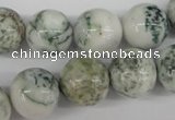 CRO390 15.5 inches 14mm round tree agate beads wholesale