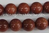 CRO394 15.5 inches 14mm round goldstone beads wholesale