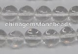 CRO396 15.5 inches 14mm round white crystal beads wholesale