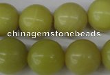 CRO401 15.5 inches 14mm round lemon jade beads wholesale