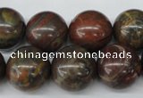 CRO402 15.5 inches 14mm round rainrow jasper beads wholesale