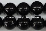 CRO420 15.5 inches 16mm round blackstone beads wholesale