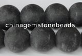 CRO421 15.5 inches 16mm round blackstone beads wholesale