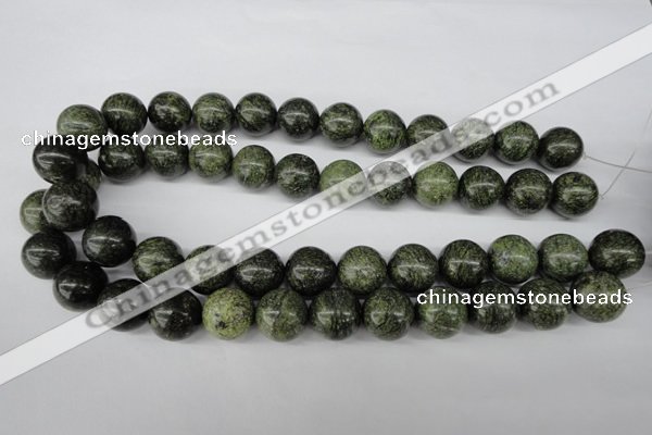 CRO428 15.5 inches 16mm round green lace gemstone beads wholesale