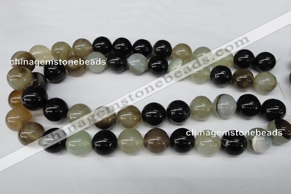 CRO437 15.5 inches 16mm round agate gemstone beads wholesale