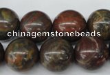 CRO445 15.5 inches 16mm round rainrow jasper beads wholesale