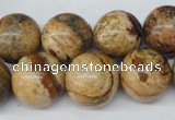 CRO450 15.5 inches 16mm round picture jasper beads wholesale