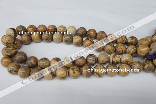 CRO450 15.5 inches 16mm round picture jasper beads wholesale