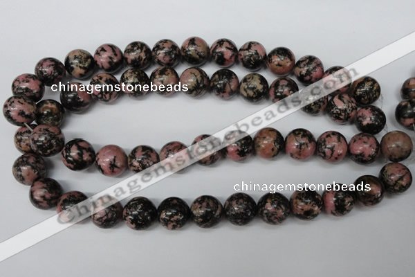 CRO452 15.5 inches 16mm round rhodonite gemstone beads wholesale