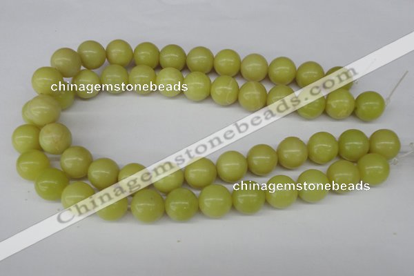 CRO454 15.5 inches 16mm round lemon jade beads wholesale