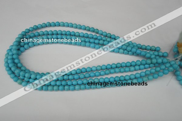 CRO47 15.5 inches 6mm round synthetic turquoise beads wholesale