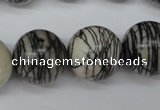 CRO484 15.5 inches 18mm round black water jasper beads wholesale