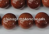 CRO486 15.5 inches 18mm round goldstone beads wholesale