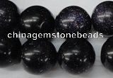 CRO487 15.5 inches 18mm round blue goldstone beads wholesale