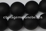 CRO491 15.5 inches 18mm round blackstone beads wholesale