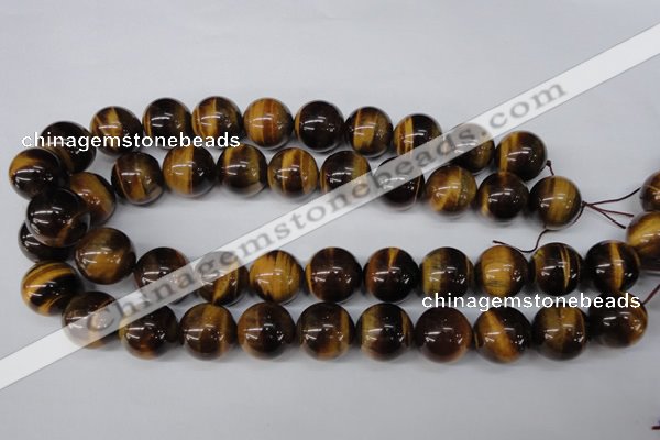 CRO492 15.5 inches 18mm round yellow tiger eye beads wholesale