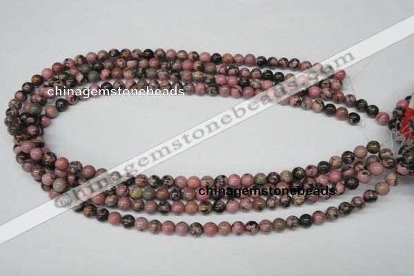 CRO51 15.5 inches 6mm round rhodonite gemstone beads wholesale