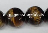 CRO535 15.5 inches 20mm round yellow tiger eye beads wholesale