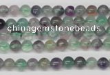 CRO54 15.5 inches 6mm round fluorite gemstone beads wholesale