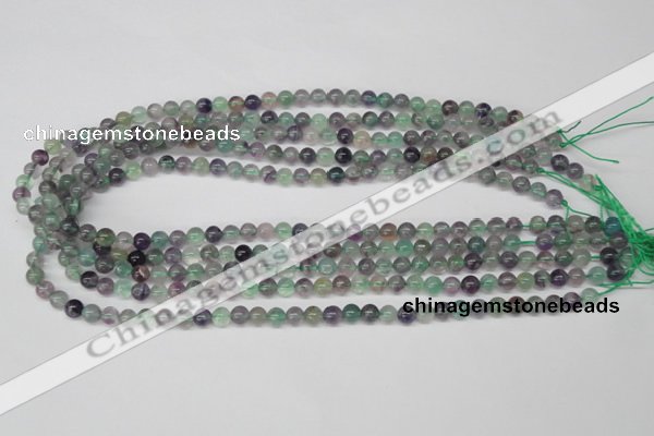 CRO54 15.5 inches 6mm round fluorite gemstone beads wholesale