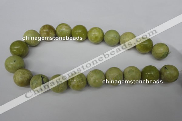 CRO541 15.5 inches 20mm round yellow howlite turquoise beads wholesale