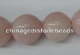 CRO545 15.5 inches 20mm round rose quartz beads wholesale