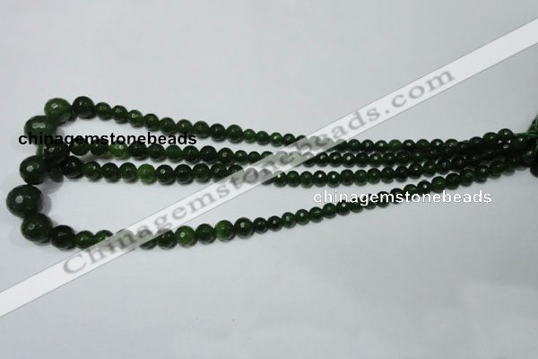 CRO714 15.5 inches 6mm – 14mm faceted round candy jade beads