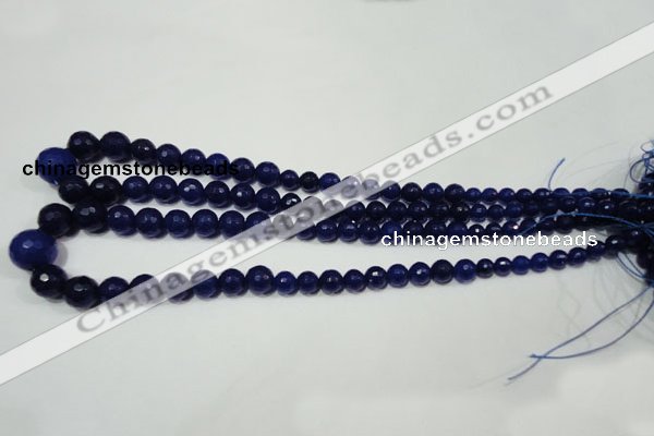 CRO715 15.5 inches 6mm – 14mm faceted round candy jade beads