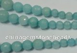 CRO718 15.5 inches 6mm – 14mm faceted round candy jade beads