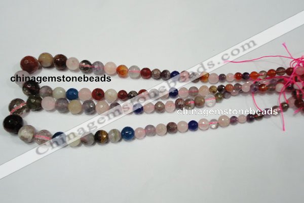 CRO728 15.5 inches 6mm – 14mm faceted round mixed gemstone beads